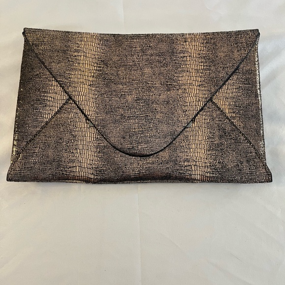 BCBG Maxazria Chic Bronze and Black Clutch - Picture 1 of 6